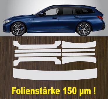 Lackschutzfolien-Komplett-Set für  Ladekante und Türeinstiege Einstiegsleisten für BMW 3er Typ G21 ohne M-Paket ab 2022 - Kopie